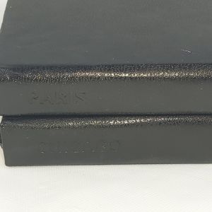 - 2 Moleskine black leather Paris Chicago notebook